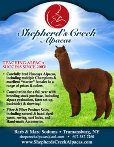 Shepherd's Creek Alpacas - sponsor - Alpaca Showtacular