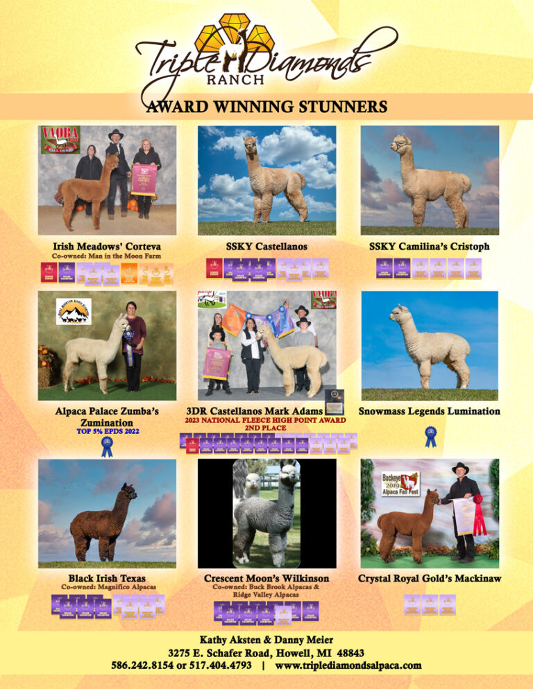 Triple Diamonds Ranch - sponsor - Alpaca Showtacular